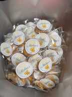 Mini handmade New Orleans pecan pralines individually wrapped for wedding favors and special events