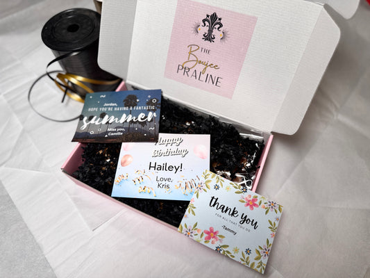 THE BOUJEE BOX – Featuring Our Classic or Chocolate Boujee Pralines with Personalized, Gift-Ready Packaging